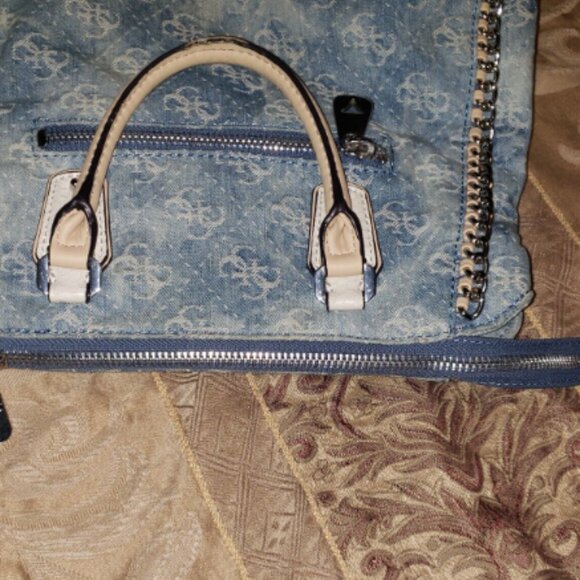 GUC - Blue Denim Guess Handbag + Matching Wallet - Picture 12 of 15